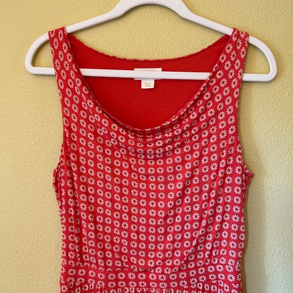 Anthropologie Maeve Dress Orange Floral Sleeveless Brianne Jersey Small - Picture 7 of 7